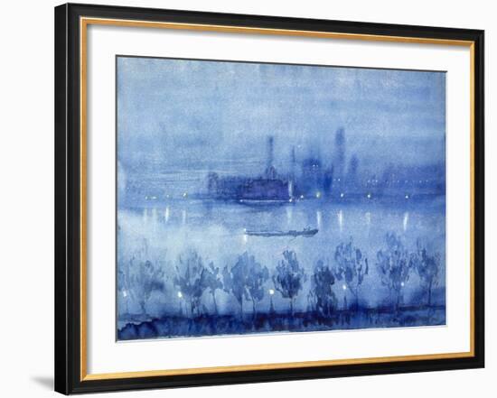 Blue Night, London-Joseph Pennell-Framed Art Print