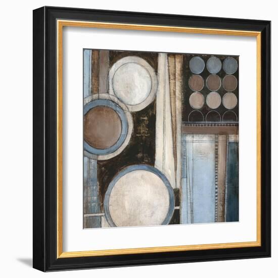 Blue Notes Square II-Kimberly Poloson-Framed Art Print