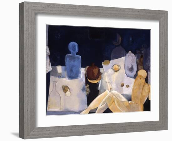 Blue Nude-Mary Calkins-Framed Giclee Print