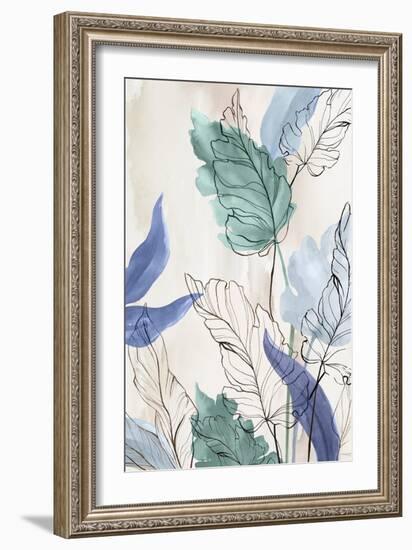 Blue Oasis Tropical-Alex Black-Framed Art Print