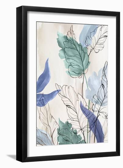 Blue Oasis Tropical-Alex Black-Framed Art Print