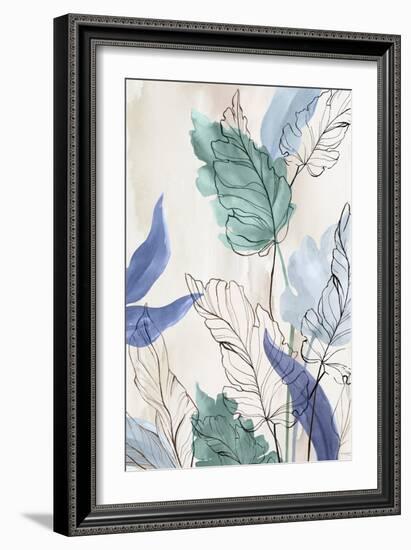 Blue Oasis Tropical-Alex Black-Framed Art Print