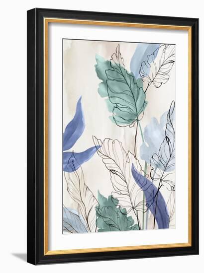 Blue Oasis Tropical-Alex Black-Framed Art Print