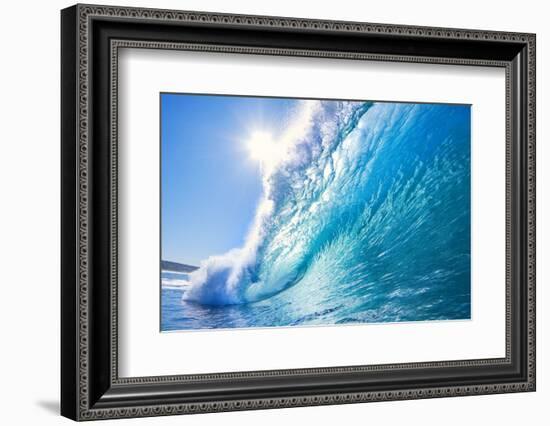 Blue Ocean Wave-EpicStockMedia-Framed Photographic Print