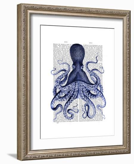 Blue Octopus 3-Fab Funky-Framed Premium Giclee Print