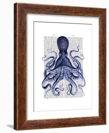 Blue Octopus 3-Fab Funky-Framed Premium Giclee Print