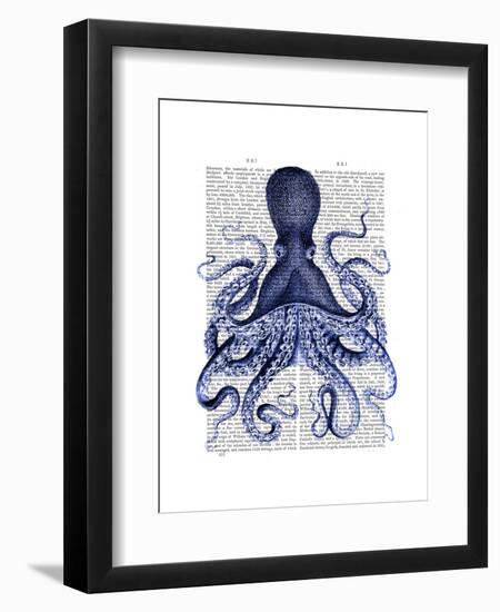 Blue Octopus 3-Fab Funky-Framed Art Print