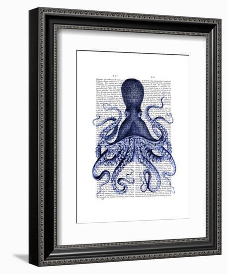 Blue Octopus 3-Fab Funky-Framed Art Print