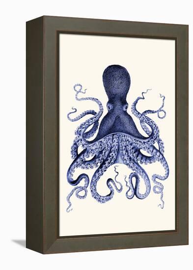 Blue Octopus 3-Fab Funky-Framed Stretched Canvas