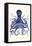 Blue Octopus 3-Fab Funky-Framed Stretched Canvas