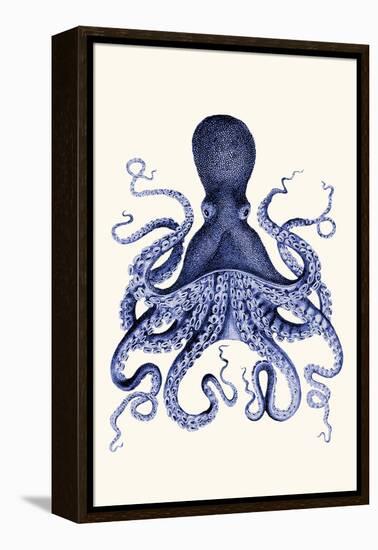 Blue Octopus 3-Fab Funky-Framed Stretched Canvas