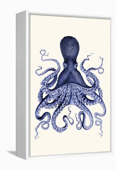 Blue Octopus 3-Fab Funky-Framed Stretched Canvas