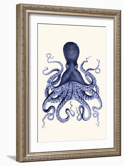 Blue Octopus 3-Fab Funky-Framed Art Print