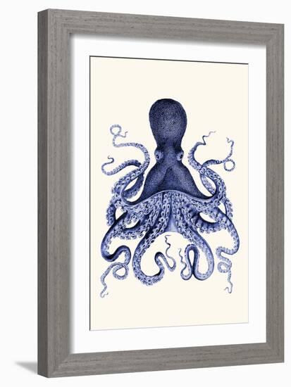 Blue Octopus 3-Fab Funky-Framed Art Print