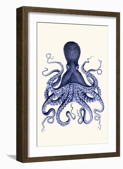 Blue Octopus 3-Fab Funky-Framed Art Print