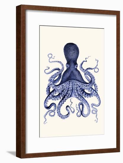 Blue Octopus 3-Fab Funky-Framed Art Print