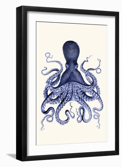 Blue Octopus 3-Fab Funky-Framed Art Print