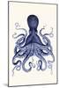 Blue Octopus 3-Fab Funky-Mounted Art Print