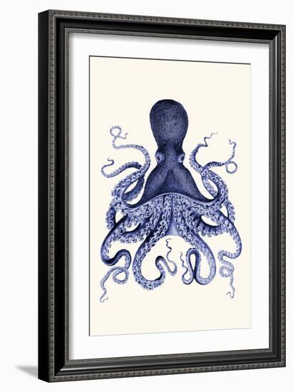 Blue Octopus 3-Fab Funky-Framed Art Print