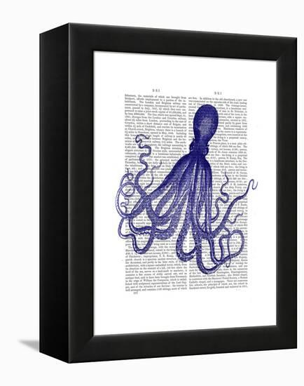 Blue Octopus 4-Fab Funky-Framed Stretched Canvas