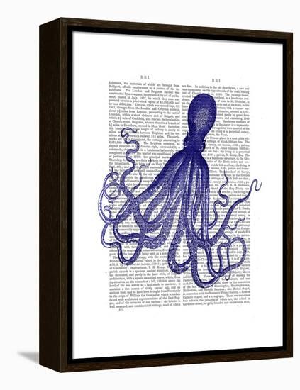Blue Octopus 4-Fab Funky-Framed Stretched Canvas
