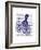 Blue Octopus 4-Fab Funky-Framed Premium Giclee Print