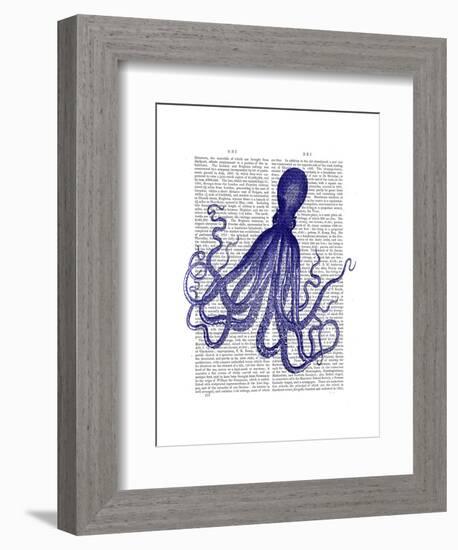 Blue Octopus 4-Fab Funky-Framed Art Print