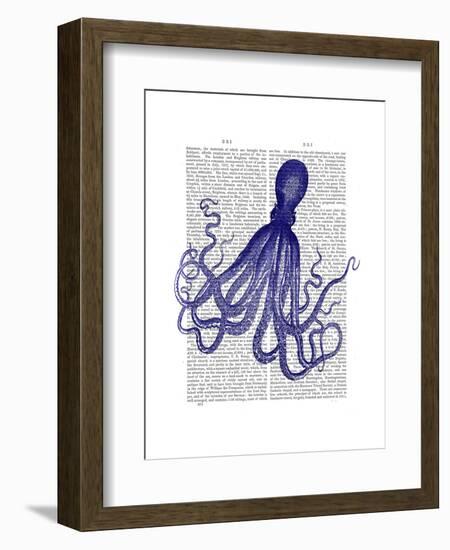 Blue Octopus 4-Fab Funky-Framed Art Print