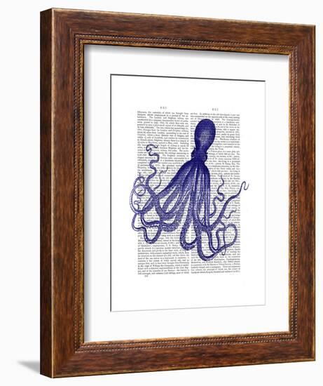 Blue Octopus 4-Fab Funky-Framed Art Print