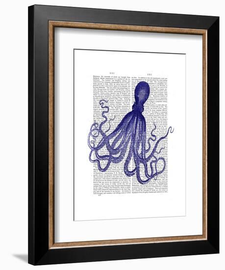 Blue Octopus 4-Fab Funky-Framed Art Print