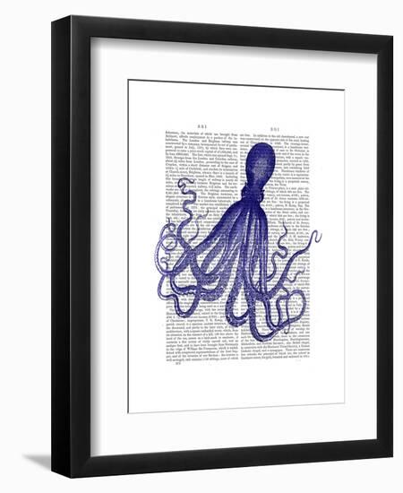 Blue Octopus 4-Fab Funky-Framed Art Print