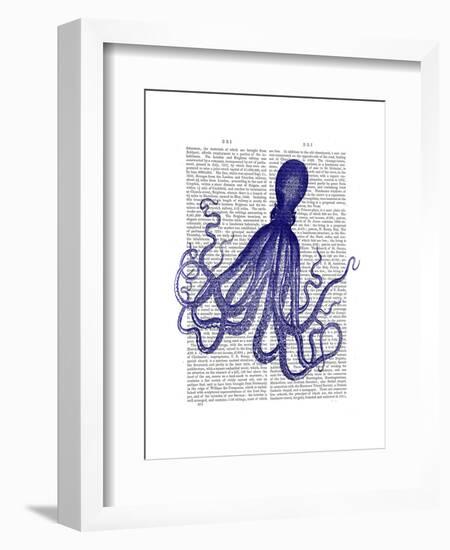 Blue Octopus 4-Fab Funky-Framed Art Print