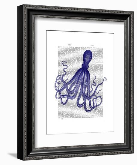 Blue Octopus 4-Fab Funky-Framed Art Print