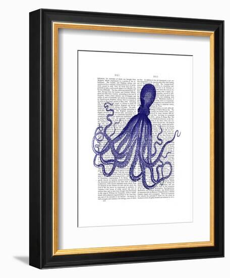 Blue Octopus 4-Fab Funky-Framed Art Print