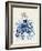 Blue Octopus on Cream b-Fab Funky-Framed Art Print