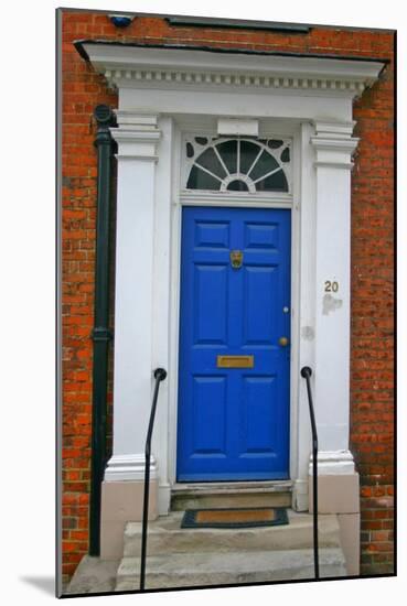 Blue Old Door in Windsor, England-Martina Bleichner-Mounted Art Print