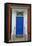 Blue Old Door in Windsor, England-Martina Bleichner-Framed Stretched Canvas
