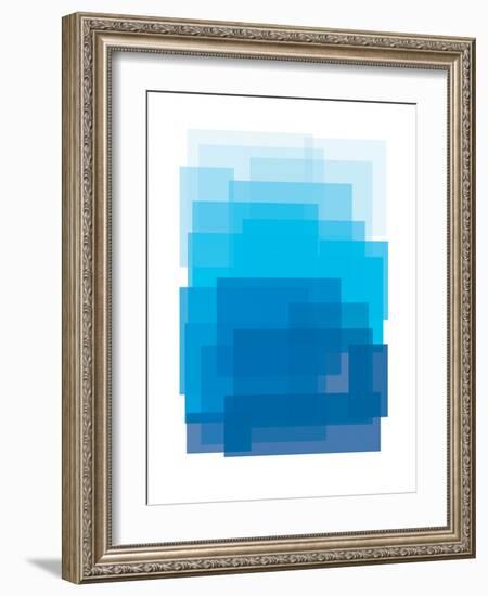 Blue Ombre-Ashlee Rae-Framed Art Print