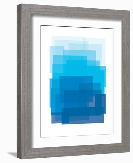 Blue Ombre-Ashlee Rae-Framed Art Print