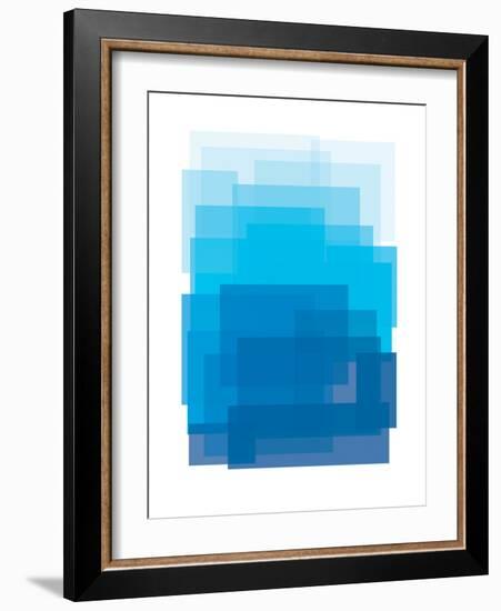 Blue Ombre-Ashlee Rae-Framed Art Print