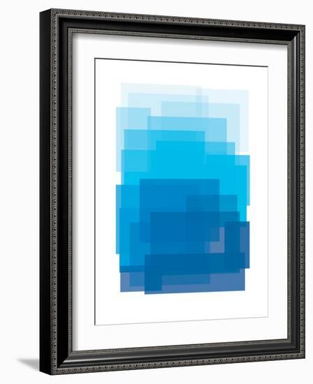 Blue Ombre-Ashlee Rae-Framed Art Print