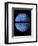 Blue on Black Half Circles-Eline Isaksen-Framed Art Print