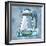 Blue On Blue Coffee Pot-Larry Hunter-Framed Giclee Print