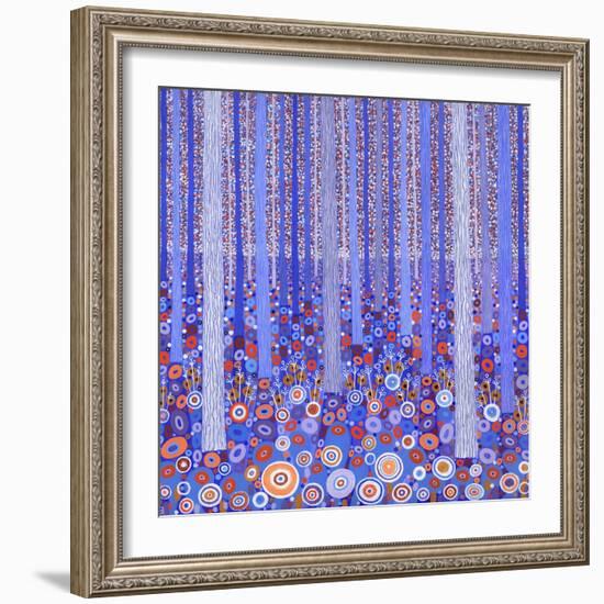 Blue Orange Forest, 2015-David Newton-Framed Giclee Print