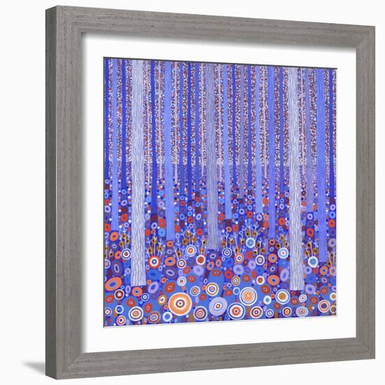 Blue Orange Forest, 2015-David Newton-Framed Giclee Print