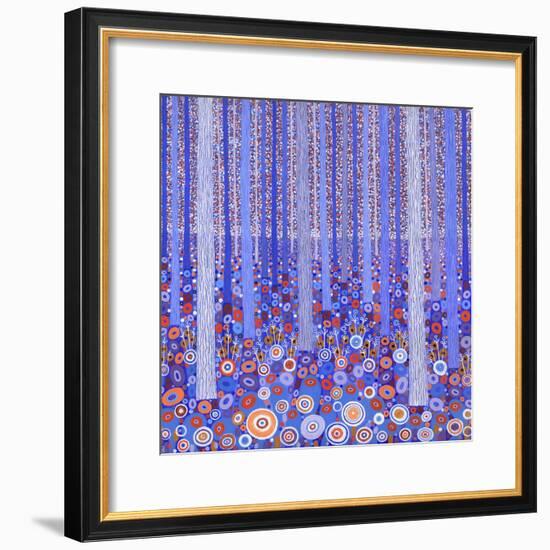 Blue Orange Forest, 2015-David Newton-Framed Giclee Print