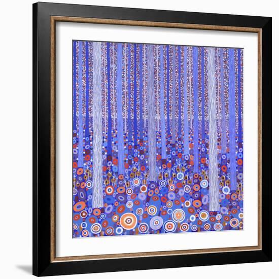 Blue Orange Forest, 2015-David Newton-Framed Giclee Print