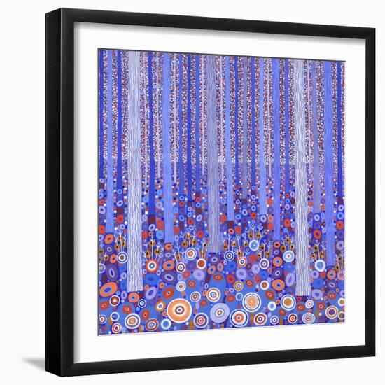 Blue Orange Forest, 2015-David Newton-Framed Giclee Print