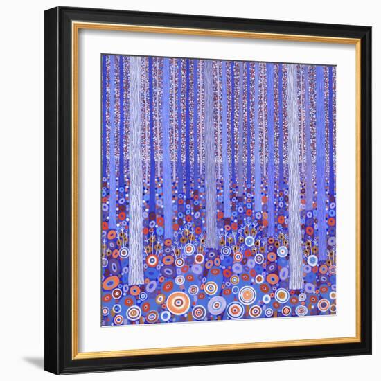 Blue Orange Forest, 2015-David Newton-Framed Giclee Print