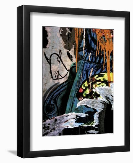 Blue Orange Layers 2-Jenny Kraft-Framed Art Print